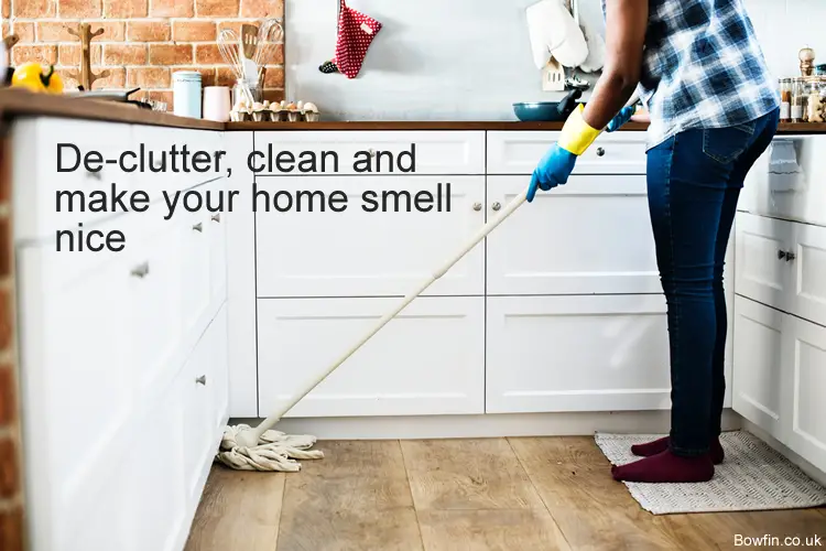 De-clutter and make your home smell nice