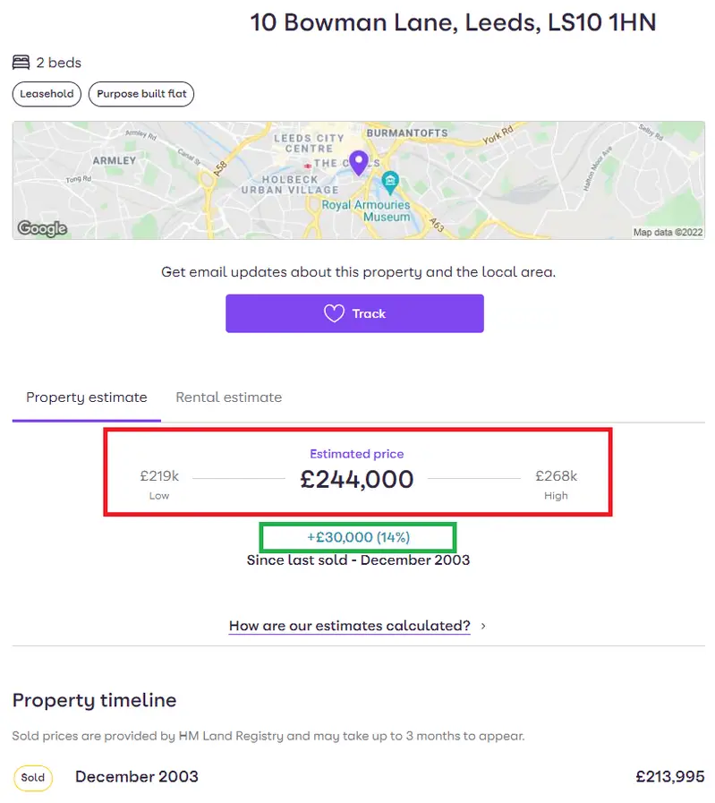 Zoopla estimate annotated - How accurate are Zoopla estimates