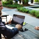 Who To Talk To About Selling Your House Meeting at a bench - Who To Talk To About Selling Your House small
